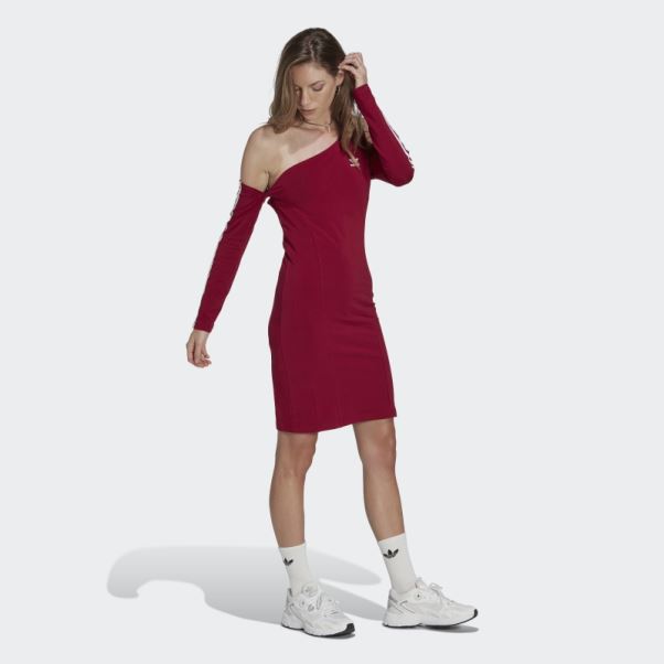 Robe Adidas Adicolor Trèfle Découpe Bordeaux