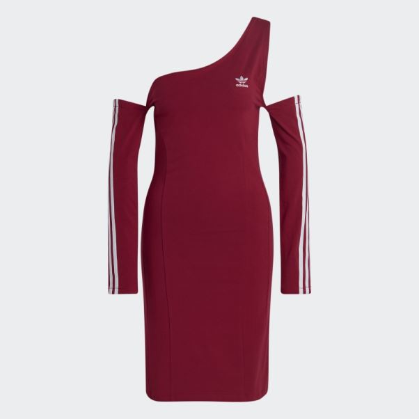 Robe Adidas Adicolor Trèfle Découpe Bordeaux
