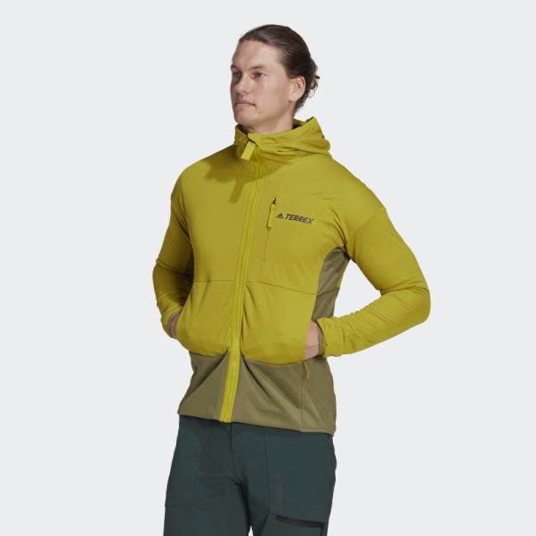 Veste Polaire à Capuche Adidas Terrex Zupahike Olive