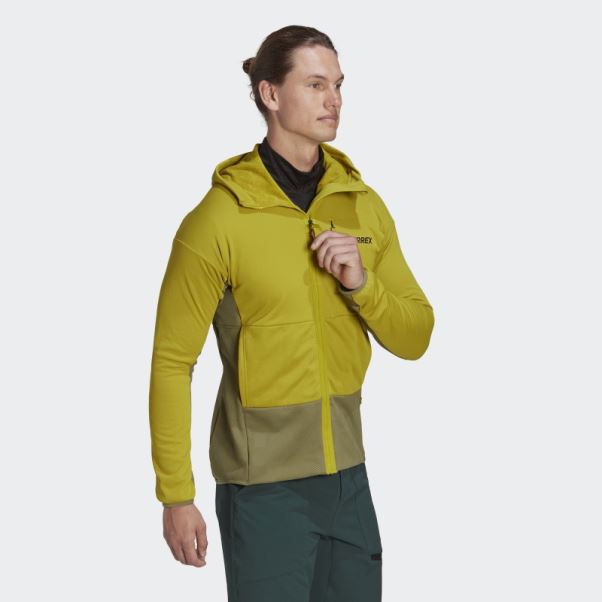 Veste Polaire à Capuche Adidas Terrex Zupahike Olive