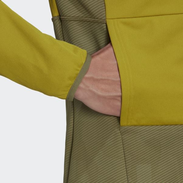 Veste Polaire à Capuche Adidas Terrex Zupahike Olive
