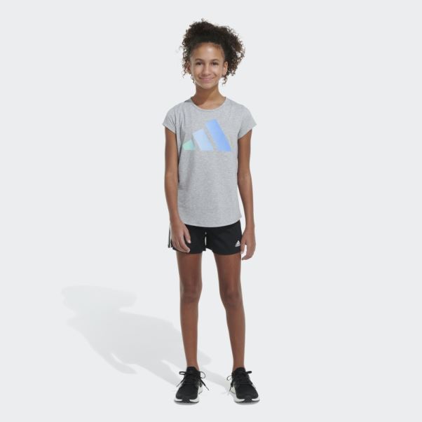 Tee Shirt Ss Essential Htr Adidas Gris Chiné