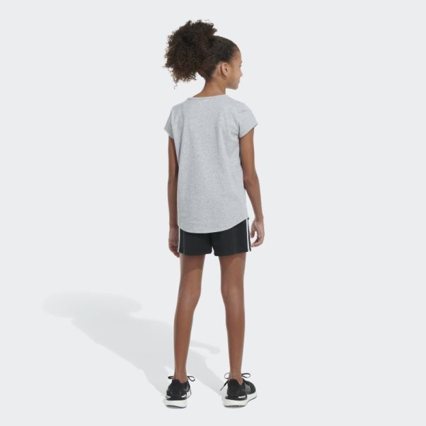 Tee Shirt Ss Essential Htr Adidas Gris Chiné