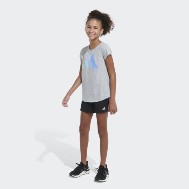 Tee Shirt Ss Essential Htr Adidas Gris Chiné