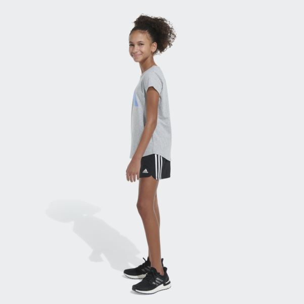 Tee Shirt Ss Essential Htr Adidas Gris Chiné