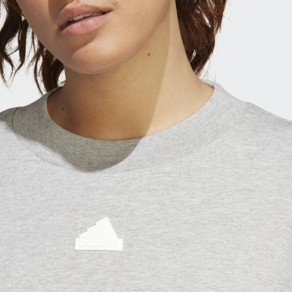 T-shirt Future Icons à 3 Bandes Gris Moyen (grande Taille) Adidas