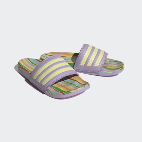 Adidas Adilette Comfort Sandales Violet Lueur