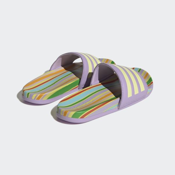 Adidas Adilette Comfort Sandales Violet Lueur
