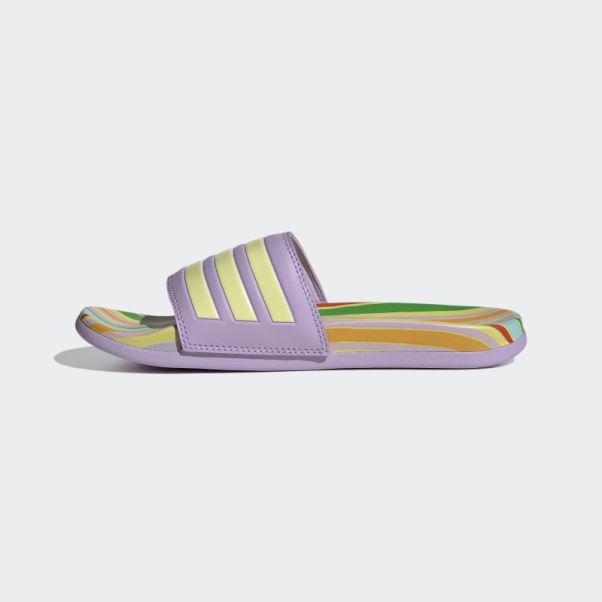 Adidas Adilette Comfort Sandales Violet Lueur