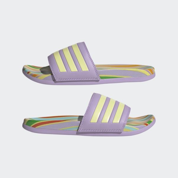 Adidas Adilette Comfort Sandales Violet Lueur