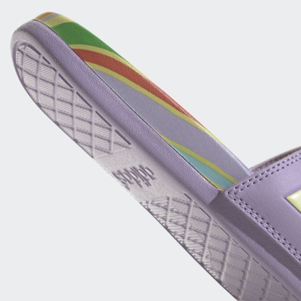 Adidas Adilette Comfort Sandales Violet Lueur