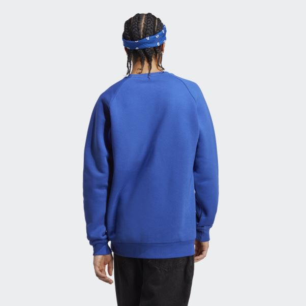 Sweat Ras Du Cou Essentiel Trèfle Bleu Adidas