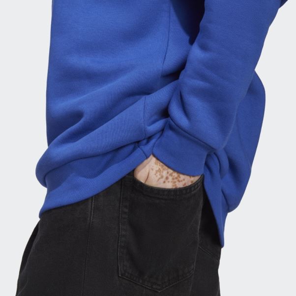 Sweat Ras Du Cou Trèfle Essentials Adidas Bleu