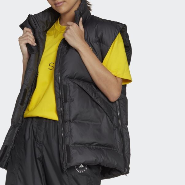 Adidas By Stella Mccartney Doudoune Hiver Sans Manches Noir