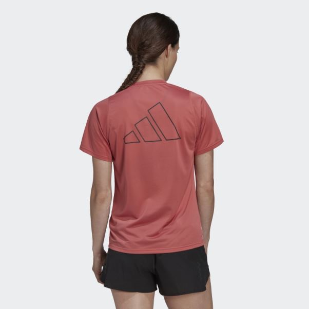 Tee Shirt Adidas Run Icon Rouge