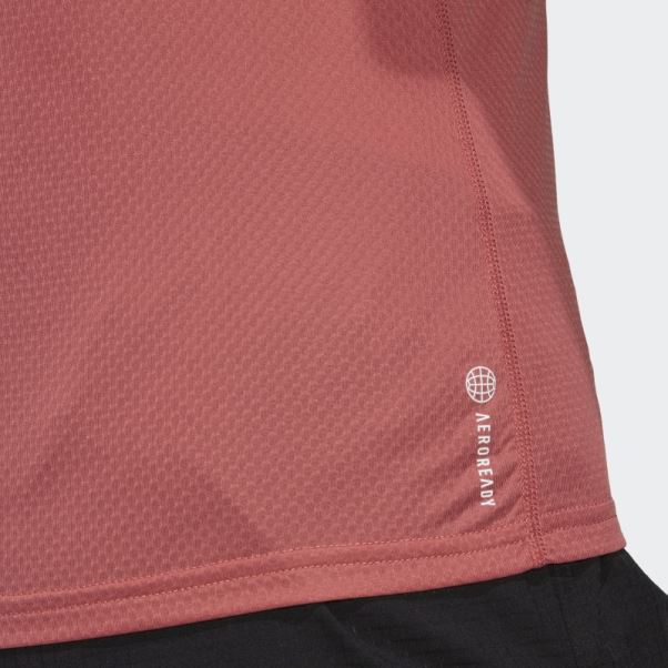 Tee Shirt Adidas Run Icon Rouge