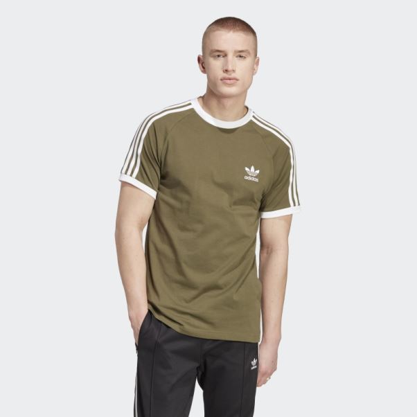 T-shirt à 3 Bandes Adidas Adicolor Classics Olive