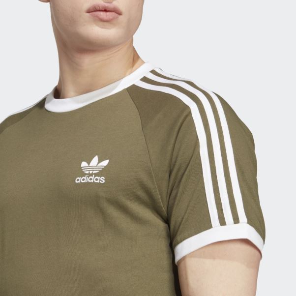 T-shirt à 3 Bandes Adidas Adicolor Classics Olive