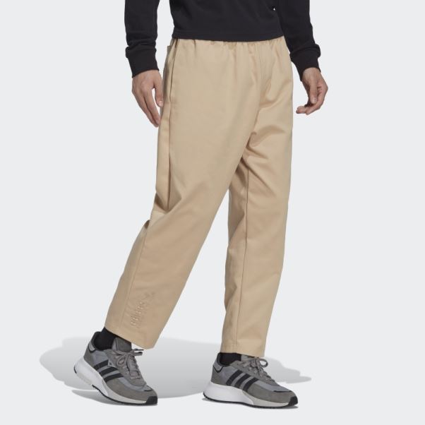 Pantalon Chino Campus Graphique Beige Adidas