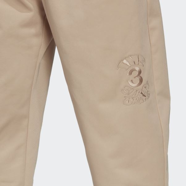 Pantalon Chino Campus Graphique Beige Adidas