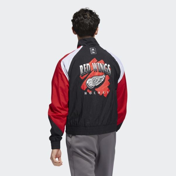 Veste Rétro Adidas Ailes Rouges Inversées Noir