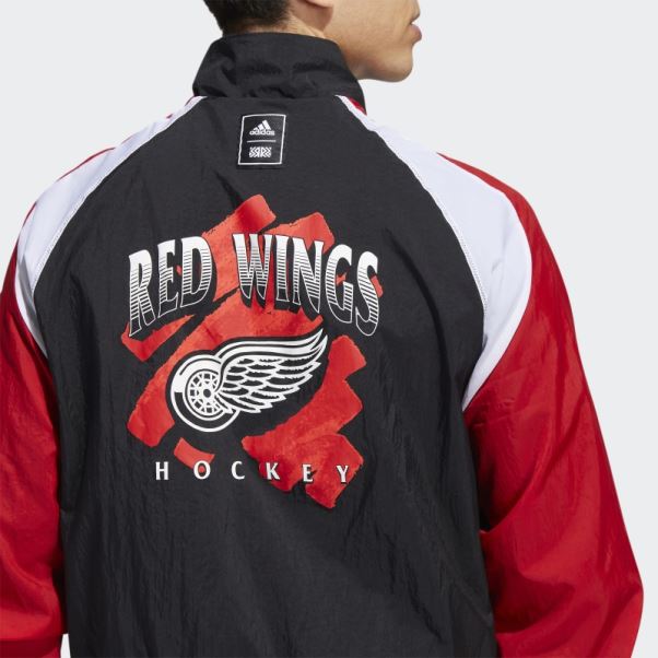 Veste Rétro Adidas Ailes Rouges Inversées Noir