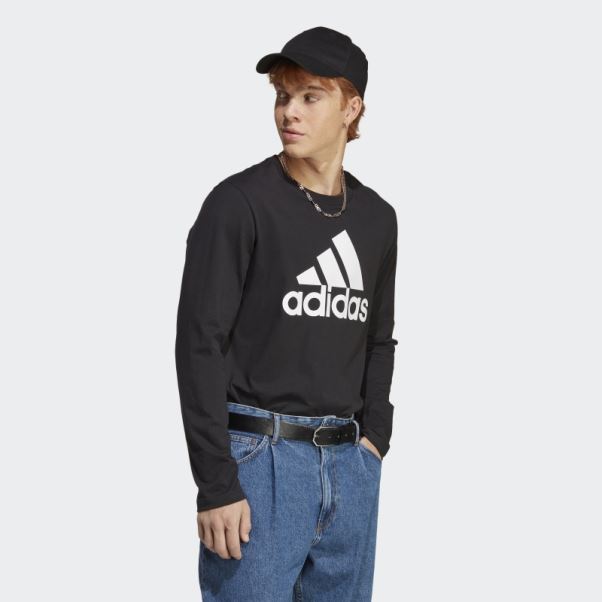 T-shirt Manches Longues Adidas Essentials Noir