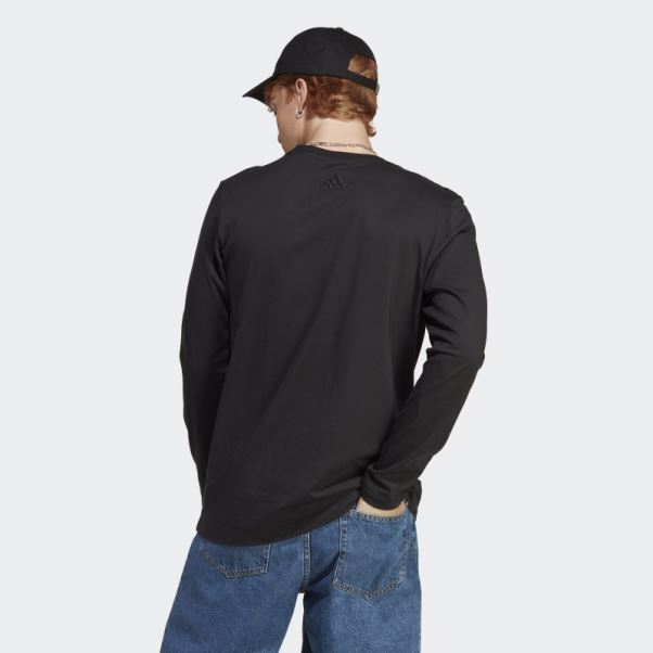 T-shirt Manches Longues Adidas Essentials Noir