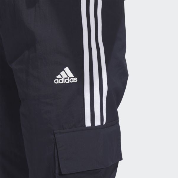 Adidas Pantalon Cargo à 3 Bandes Avec Patchs De Fleurs En Chenille Encre
