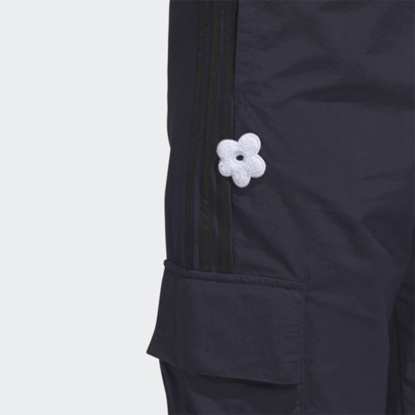 Adidas Pantalon Cargo à 3 Bandes Avec Patchs De Fleurs En Chenille Encre