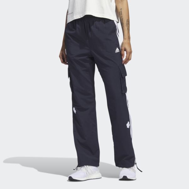 Pantalon Cargo à 3 Bandes Avec Patchs De Fleurs En Chenille Adidas Ink