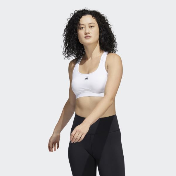 Soutien-gorge à Maintien Moyen Powerreact Training Adidas Blanc