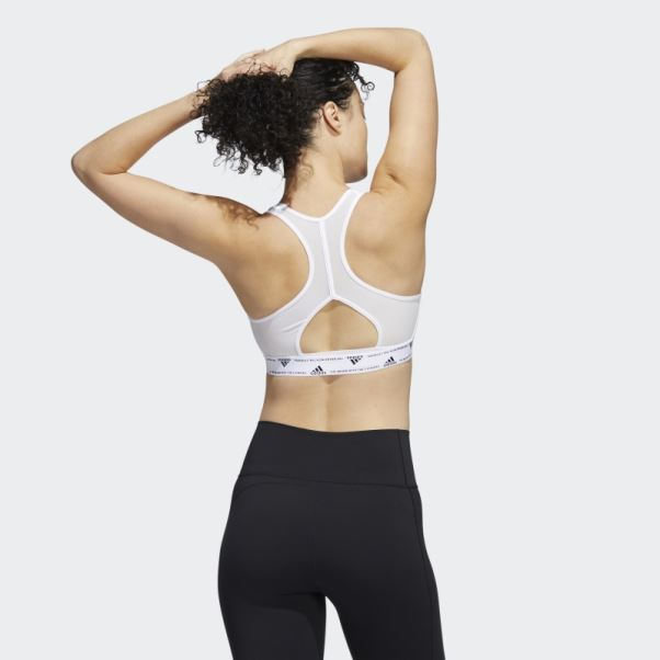 Soutien-gorge à Maintien Moyen Powerreact Training Adidas Blanc