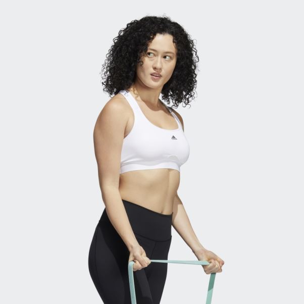 Soutien-gorge à Maintien Moyen Powerreact Training Adidas Blanc