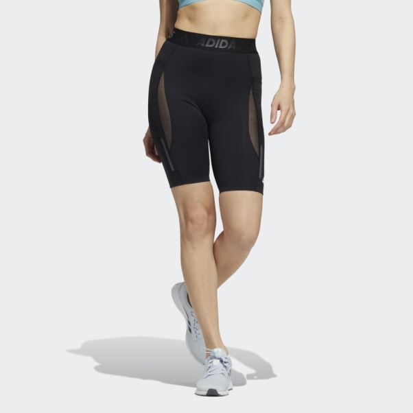 Collants Courts Techfit Heat.rdy Adidas Noir