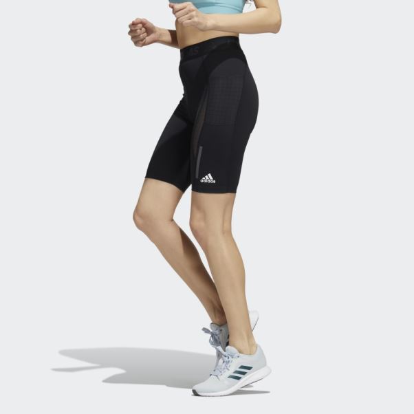 Collants Courts Techfit Heat.rdy Adidas Noir