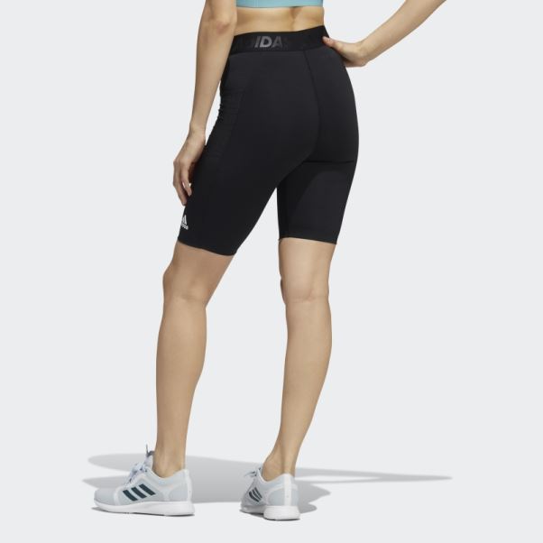 Collants Courts Techfit Heat.rdy Adidas Noir