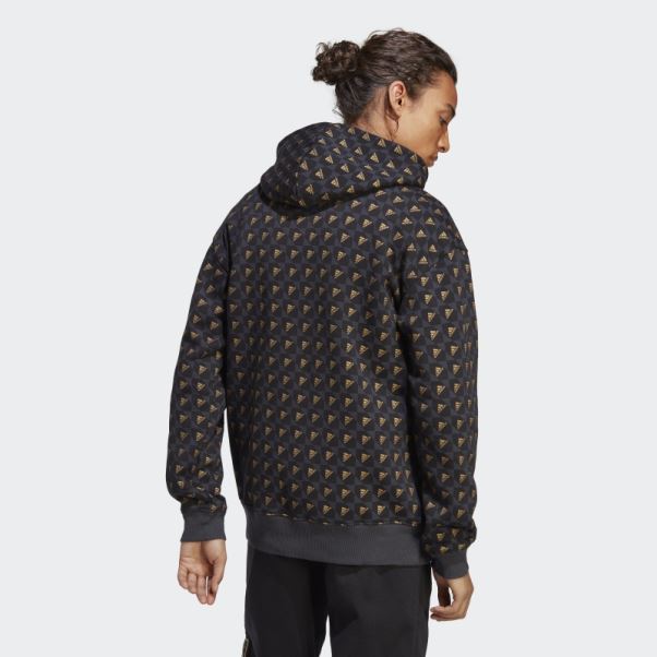 Adidas All Szn X Logomania Hoodie Carbone