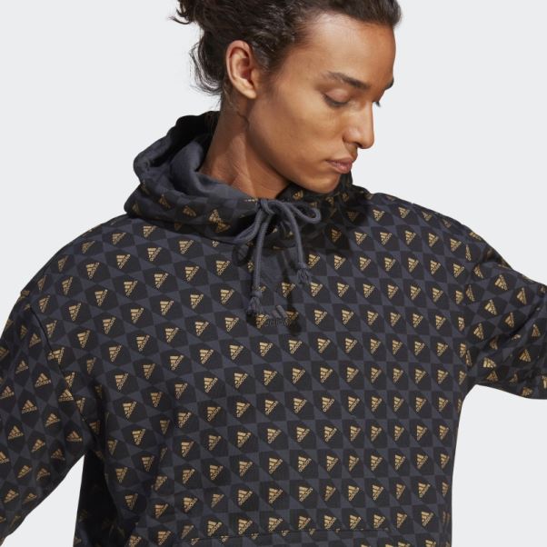 Adidas All Szn X Logomania Hoodie Carbone