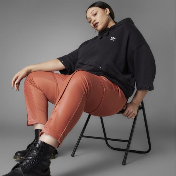 Sweat à Capuche Noir à Boutons Pression Adidas Always Original (grande Taille)