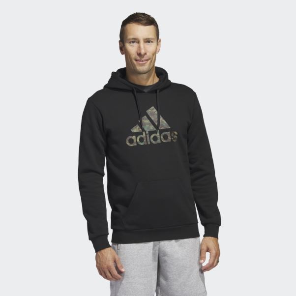Sweat à Capuche Sportswear Camouflage Noir Adidas