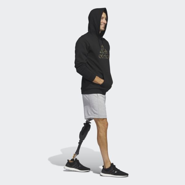 Sweat à Capuche Sportswear Camouflage Noir Adidas