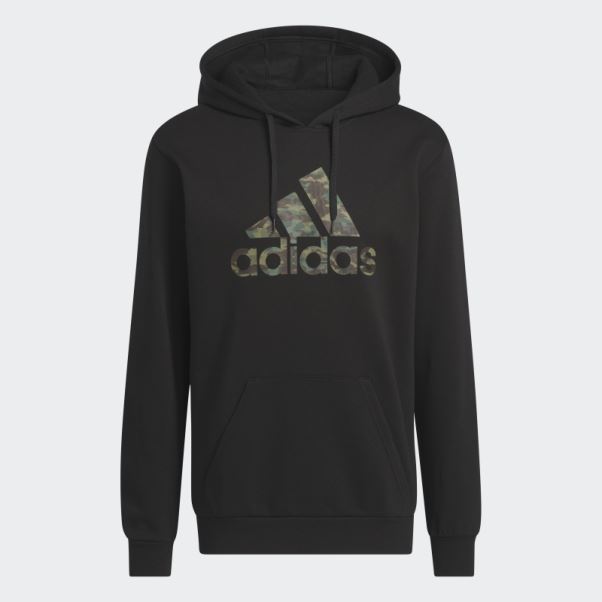 Sweat à Capuche Sportswear Camouflage Noir Adidas