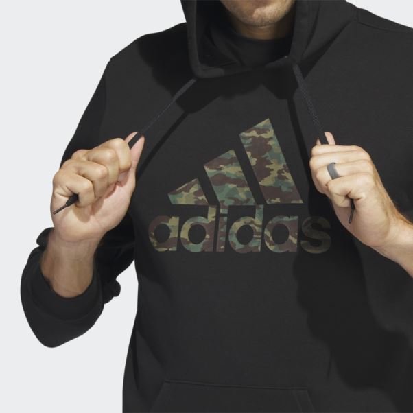 Sweat à Capuche Sportswear Camouflage Noir Adidas