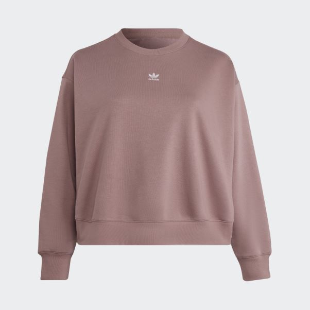 Sweat Adidas Violet Adicolor Essentials Crew (grande Taille)