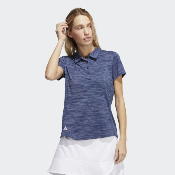 Polo à Manches Courtes Adidas Teint Dans L'espace Bleu Marine