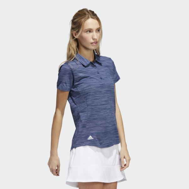 Polo à Manches Courtes Adidas Teint Dans L'espace Bleu Marine