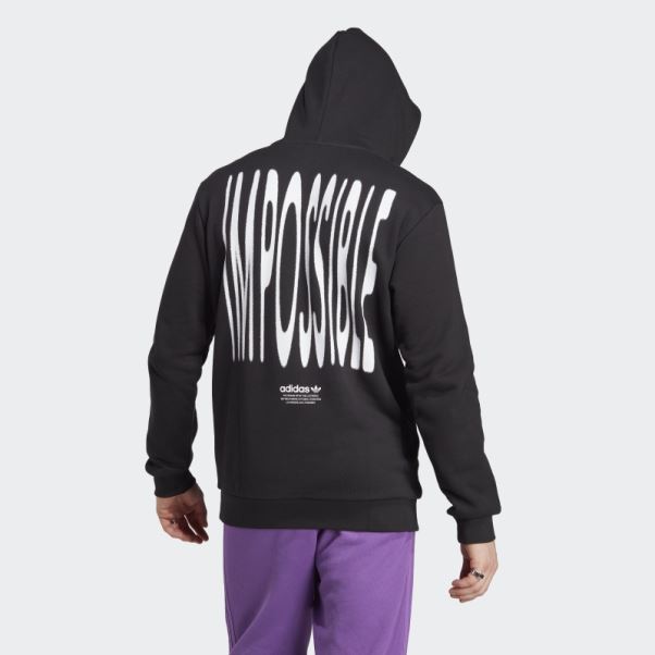 Adidas Sweat à Capuche Graphique New Age Noir
