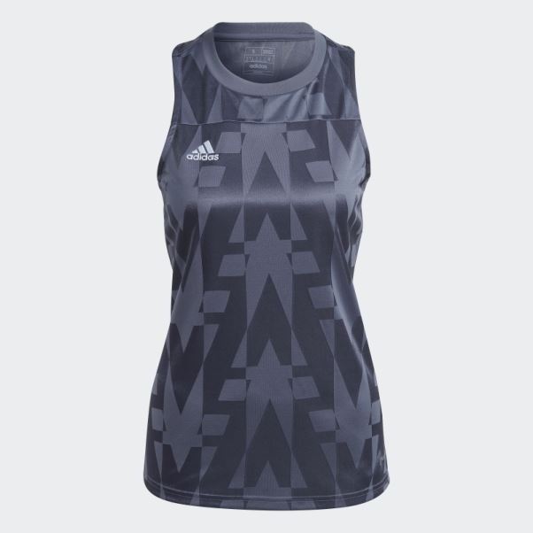 Maillot Sans Manches Adidas Tiro Bleu Marine