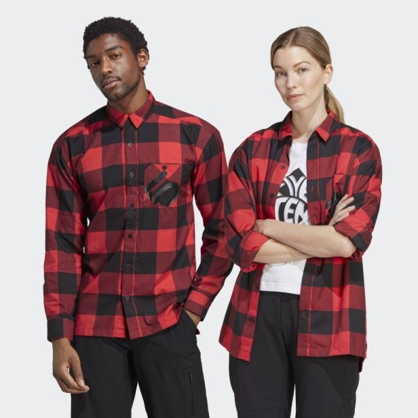 Chemise En Flanelle Five Ten Brand Of The Brave (non Genrée) Adidas Rouge